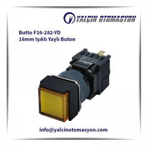 Butto F16-282-YD 16mm Işıklı Yaylı Buton