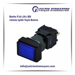 Butto F16-291-BD 16mm Işıklı Yaylı Buton