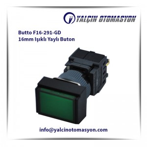 Butto F16-291-GD 16mm Işıklı Yaylı Buton