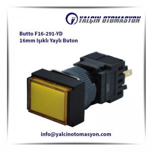 Butto F16-291-YD 16mm Işıklı Yaylı Buton