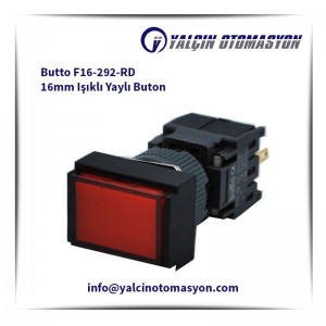 Butto F16-292-RD 16mm Işıklı Yaylı Buton