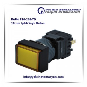 Butto F16-292-YD 16mm Işıklı Yaylı Buton