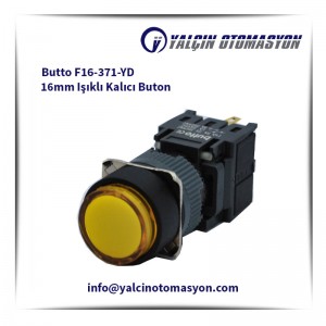 Butto F16-371-YD 16mm Işıklı Kalıcı Buton