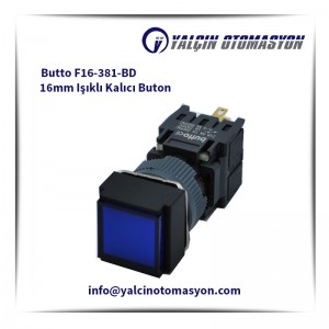 Butto F16-381-BD 16mm Işıklı Kalıcı Buton