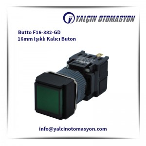 Butto F16-382-GD 16mm Işıklı Kalıcı Buton