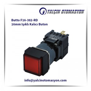 Butto F16-382-RD 16mm Işıklı Kalıcı Buton