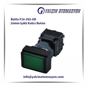 Butto F16-392-GD 16mm Işıklı Kalıcı Buton