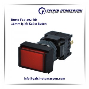 Butto F16-392-RD 16mm Işıklı Kalıcı Buton