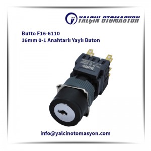 Butto F16-6110 16mm 0-1 Anahtarlı Yaylı Buton