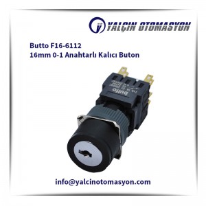 Butto F16-6112 16mm 0-1 Anahtarlı Kalıcı Buton