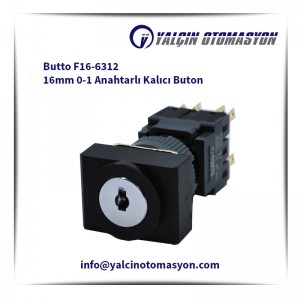 Butto F16-6312 16mm 0-1 Anahtarlı Kalıcı Buton