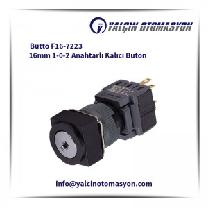 Butto F16-7223 16mm 1-0-2 Anahtarlı Kalıcı Buton