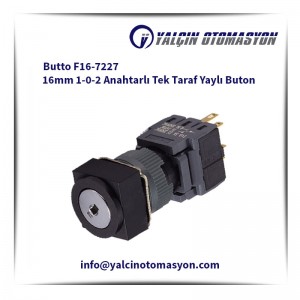 Butto F16-7227 16mm 1-0-2 Anahtarlı Tek Taraf Yaylı Buton