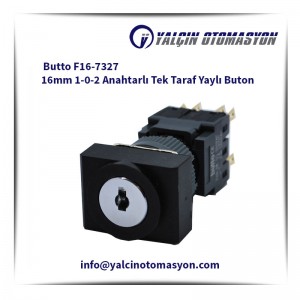Butto F16-7327 16mm 1-0-2 Anahtarlı Tek Taraf Yaylı Buton