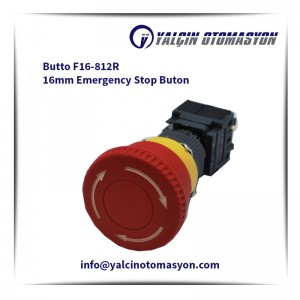 Butto F16-812R 16mm Emergency Stop Buton
