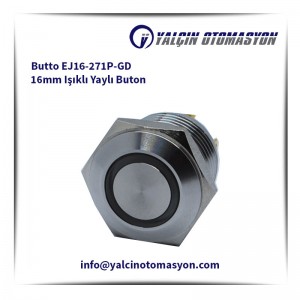 Butto EJ16-271P-GD 16mm Işıklı Yaylı Buton