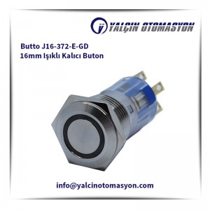 Butto J16-372-E-GD 16mm Işıklı Kalıcı Buton