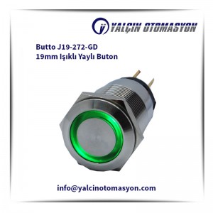 Butto J19-272-GD 19mm Işıklı Yaylı Buton