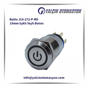 Butto J19-272-P-RD 19mm Işıklı Yaylı Buton