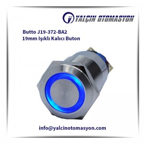 Butto J19-372-BA2 19mm Işıklı Kalıcı Buton