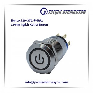 Butto J19-372-P-BA2 19mm Işıklı Kalıcı Buton