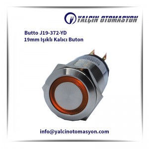 Butto J19-372-YD 19mm Işıklı Kalıcı Buton