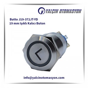 Butto J19-372JT-YD 19 mm Işıklı Kalıcı Buton