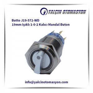 Butto J19-572-WD 19mm Işıklı 1-0-2 Kalıcı Mandal Buton
