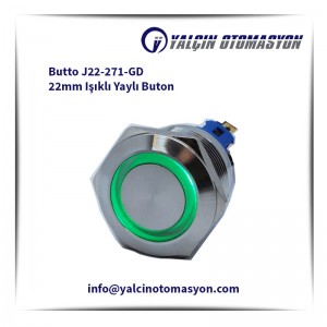 Butto J22-271-GD 22mm Işıklı Yaylı Buton