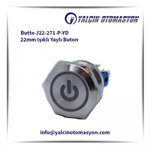 Butto J22-271-P-YD 22mm Işıklı Yaylı Buton