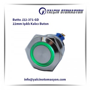 Butto J22-371-GD 22mm Işıklı Kalıcı Buton