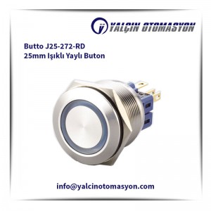 Butto J25-272-RD 25mm Işıklı Yaylı Buton