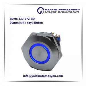 Butto J30-272-BD 30mm Işıklı Yaylı Buton