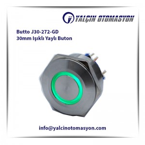 Butto J30-272-GD 30mm Işıklı Yaylı Buton