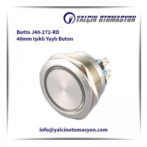 Butto J40-272-RD 40mm Işıklı Yaylı Buton