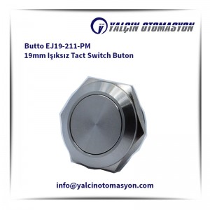 Butto EJ19-211-PM 19mm Işıksız Tact Switch Buton