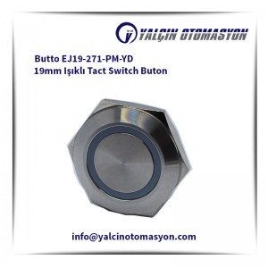 Butto EJ19-271-PM-YD 19mm Işıklı Tact Switch Buton