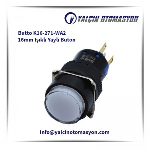 Butto K16-271-WA2 16mm Işıklı Yaylı Buton