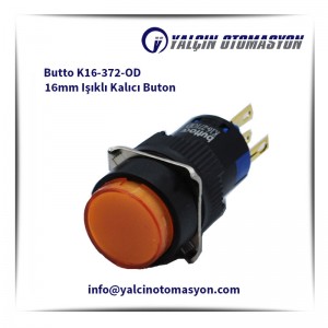 Butto K16-372-OD 16mm Işıklı Kalıcı Buton