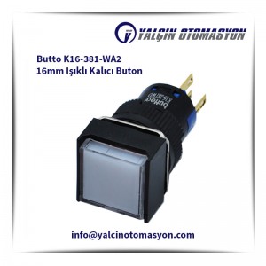 Butto K16-381-WA2 16mm Işıklı Kalıcı Buton