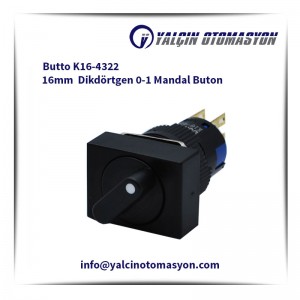 Butto K16-4322 16mm Dikdörtgen 0-1 Mandal Buton