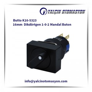 Butto K16-5323 16mm Dikdörtgen 1-0-2 Mandal Buton