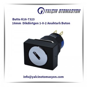 Butto K16-7323 16mm Dikdörtgen 1-0-2 Anahtarlı Buton