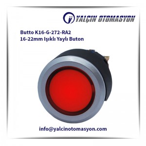 Butto K16-G-272-RA2 16-22mm Işıklı Yaylı Buton