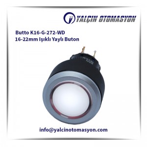 Butto K16-G-272-WD 16-22mm Işıklı Yaylı Buton