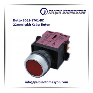 Butto SD22-3701-RD 22mm Işıklı Kalıcı Buton