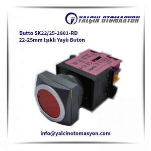 Butto SK22/25-2801-RD 22-25mm Işıklı Yaylı Buton