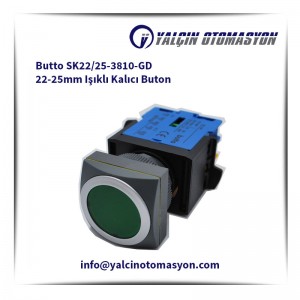 Butto SK22/25-3810-GD 22-25mm Işıklı Kalıcı Buton