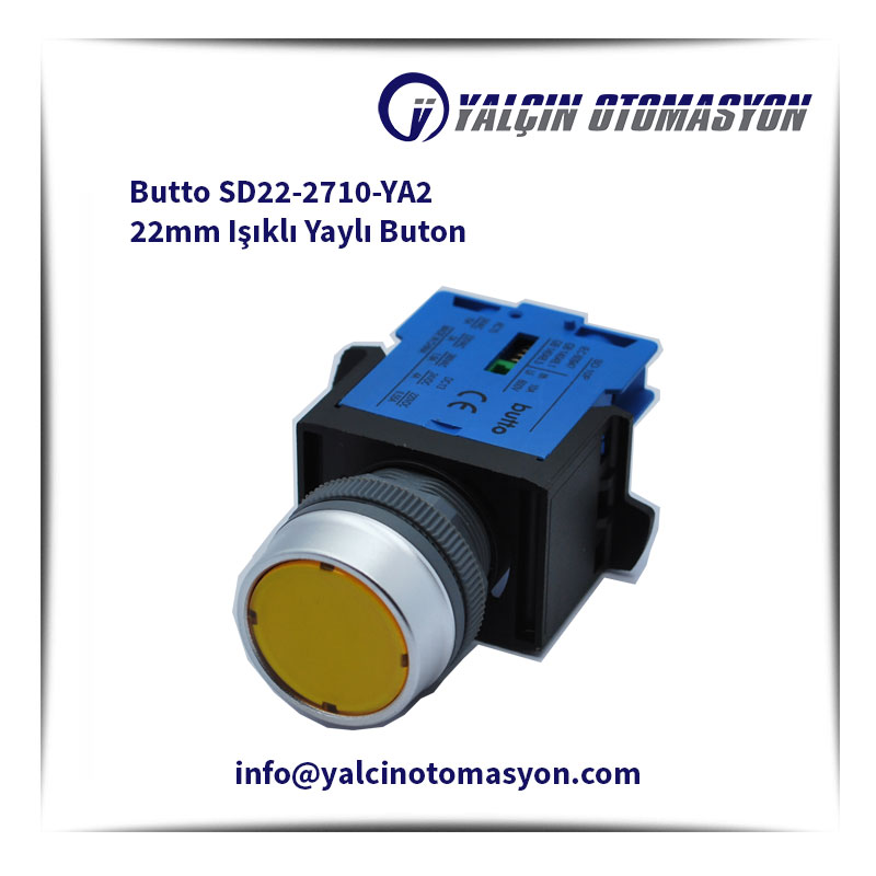Butto SD22-2710-YA2 22mm Işıklı Yaylı Buton
