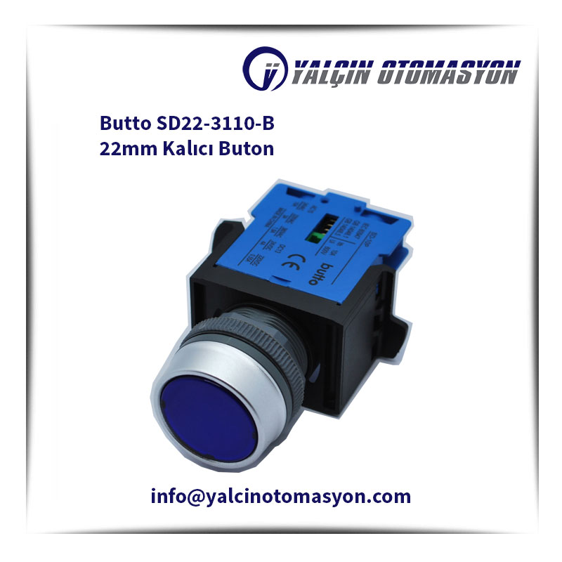 Butto SD22-3110-B 22mm Kalıcı Buton